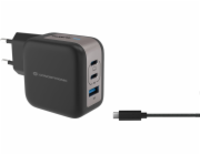 Conceptronická nabíječka CONCEPTRONIC Ladegerät 3Port 67W, 2xUSB-C, 1xUSB-A 1,5m sw