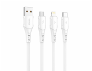 Kabel USB-Lightning VFAN Colorful X12, 3A, 1m (bílý)