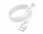 Kabel USB na USB-C VFAN X03, 3A, 1 m (bílý)