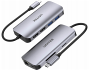 UNITEK ACTIVE HUB USB-C 2X HDMI 4K, RJ45, PD 100W