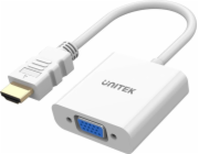 UNITEK HDMI - VGA ADAPTÉR, FULLHD 60HZ, BÍLÝ, M/F