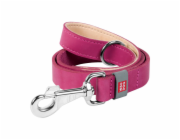 WAUDOG natural leather dog leash 25 mm wide, 122 cm long pink