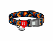 Waudog "Oranges" nylon dog collar with QR code, size S