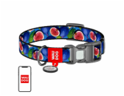 Waudog "Fig" nylon dog collar with QR code, size M