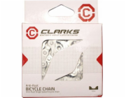 Clarks Clarks C410AR Bicycle Chain, 1-řadová jednorázová rychlost, 112 buněk, 1/2x1/8, klip, antikorrozivní, stříbro