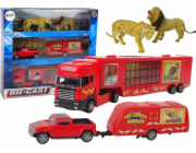 Cirkus LeanToys Nákladní automobil Transportér zvířat Pick-up Trailer Lion Tiger