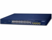 Switch Planet PLANET IPv4/IPv6, 24portový spravovaný L2/L4 gigabitový Ethernet (10/100/1000) 1U modrý