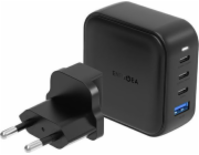 Nabíječka Energea Nabíjení ENERGEA. síť. 1xUSB+3xUSB-C PD-PPS-QC 3.0 100W 3C1A černá/černá US+EU Travelite GAN100