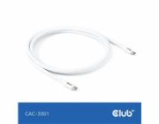 Club3D Kabel USB-C 4.0, 20Gbps, 4K60Hz, PD 240W, 2m, bílá