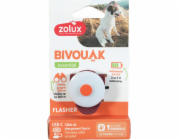 ZOLUX Bivouak Svítící přívěsek na obojek LED USB červený – adresa pro psa – 8,9x3,7x1,9 cm