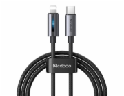 Mcdodo CA-5710 USB-C to Lightning cable with 36W flashing light 1.2m (black)