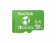 SanDisk MicroSDXC karta 64GB pro Nintendo Switch (R:100/W:90 MB/s, UHS-I)