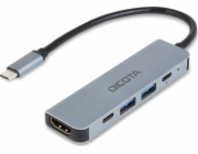 DICOTA USB-C 5-v-1 Video Hub 4K PD 100W, dokovací stanice