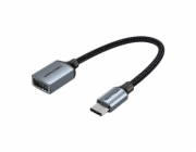 USB-C 2.0 Male to USB Female OTG Cable Vention CCWHB 0.15m, 2A, Gray