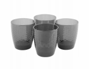 Cambridge CM07650GEU7 Fete Hammered 4pcs tumbler set grey