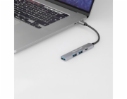 Tellur 4in1 USB-C 3.1 Hub Aluminum, Grey