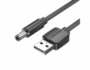 Power Cable USB 2.0 to DC 5.5mm Barrel Jack 5V Vention CEYBD 0,5m (black)