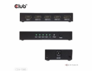 Club3D Video rozbočovač 1:4 HDMI 2.0 4K120Hz, 4 porty, černá