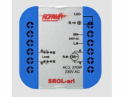 Ropam  SROL-ari bezdrátový, ovladač rolety do uší 230VAC, amperometrie, stav rolety v aplikaci a dotykový panel (-IP-64).