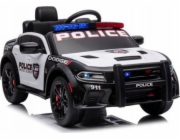 Lean Cars Battery Car Dodge Charger Police White and Black