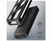 AXAGON EEM2-20G, USB-C 20Gbps - M.2 NVMe SSD kovový ARMORED box