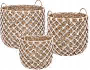 Úložné koše Atmosphera Bamboo MACRAME, 3 kusy