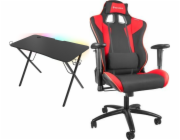 Genesis Holm 200 RGB stůl Black 113 cmx60 cm + Nitro 770 Černo-červený (NFG-0751)