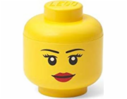 LEGO úložná hlava "Girl", mini, úložný box"