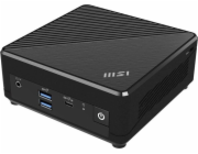 MSI Cubi N ADL-072XEU Intel® N N200 4 GB DDR4-SDRAM 128 GB SSD NoOS Mini PC Černá