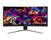 MSI Gaming monitor MAG 341CQP QD-OLED, 34,18" QD-OLED zakřivený/3440x1440 (UWQHD)/175Hz/0,03ms/2xHDMI/DP/USB-C/3xUSB/Výškově nast.