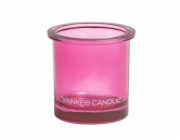 Svícen skleněný Yankee Candle, Růžový, skleněný, 7 cm