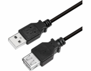 LogiLink USB-A - USB-A kabel USB 5 m černý (CU0012B)