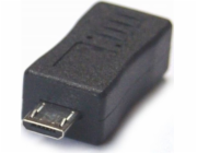 USB adaptér microUSB - miniUSB černý (7608)