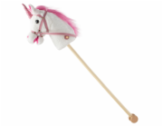 Hobby horse unicorn se zvukem a kolečky Nia Baby Mix white