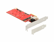 DeLOCK PCIe 2x M.2 NGFF + 2x SATA Raid, řadič