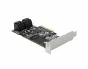 DeLOCK 4 porty SATA a 1 slot M.2 Key B PCI Express x4 karta - nízkoprofilové provedení, adaptér