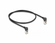 Patch kabel RJ-45 Cat.6a S/FTP, Slim 90° úhlový