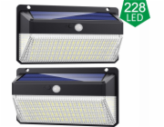 Nástěnné svítidlo Viking solární LED světlo M228 s hybovým senzorem, sada 2 sad