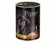 DOLINA NOTECI PIPER ANIMALS - Mokré krmivo pro psy - Drůbeží srdce s hnědou rýží 400 g