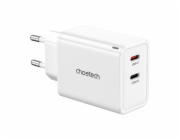 Choetech PD6013, GaN, 2x USB-C, síťová nabíječka PD65W (bílá)