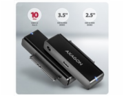 AXAGON ADSA-FPX, USB-C 10Gbps - SATA 6G, 2.5"/3.5" SSD/HDD FAST PORT X adaptér, vč. AC napáječe