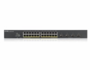 Zyxel XGS1935-28HP, 28 Port Lite-L3 Smart Managed PoE Switch, 24x Gigabit PoE and 4x 10G SFP+, hybrid mode