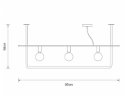 Stropní a nástěnné svítidlo Domoletti Terra P23063A-3, 120W, E27