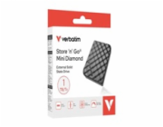 VERBATIM Externí HDD 512GB Store  n  Go Mini Diamond, USB-C, černá