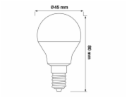 LED žárovka E14 G45 8W 900LM 3000K