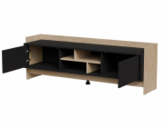 Cama RTV PORTO 2D skříň 150x38x50 dub/černá