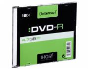 1x10 Intenso DVD-R 4,7GB 16x Speed, Slimcase