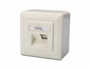 CAT 6a Class EA síťová zásuvka na/pod omítku 2x RJ45