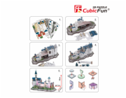 CubicFun - Puzzle 3D Zámek Neuschwanstein s LED světlem - 128 dílků